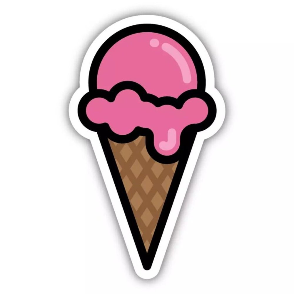 Northwest Vinyl Weatherproof VW Bus Ice cream Stickers